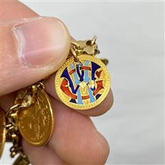 21k Gold Vtg US Coins Liberty Eagle Engraved Love Token 7